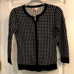 Merona Black and White Polka Dot Cardigan Sweater